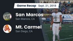 Recap: San Marcos  vs. Mt. Carmel  2018