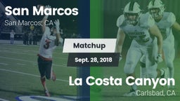 Matchup: San Marcos High vs. La Costa Canyon  2018