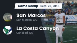 Recap: San Marcos  vs. La Costa Canyon  2018