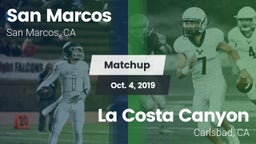 Matchup: San Marcos High vs. La Costa Canyon  2019