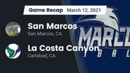 Recap: San Marcos  vs. La Costa Canyon  2021
