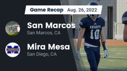 Recap: San Marcos  vs. Mira Mesa  2022