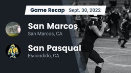 Recap: San Marcos  vs. San Pasqual  2022