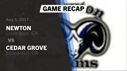 Recap: Newton  vs. Cedar Grove  2017