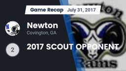 Recap: Newton  vs. 2017 SCOUT OPPONENT 2017