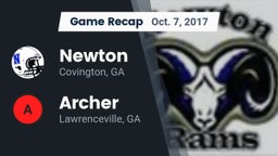 Recap: Newton  vs. Archer  2017