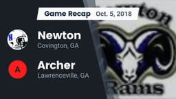 Recap: Newton  vs. Archer  2018