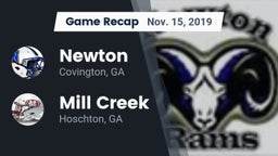 Recap: Newton  vs. Mill Creek  2019