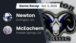 Recap: Newton  vs. McEachern  2020