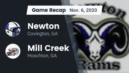 Recap: Newton  vs. Mill Creek  2020