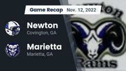 Recap: Newton  vs. Marietta  2022