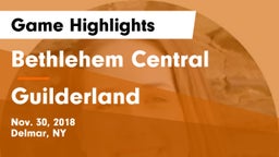 Bethlehem Central  vs Guilderland  Game Highlights - Nov. 30, 2018