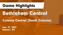 Bethlehem Central  vs Colonie Central  (South Colonie) Game Highlights - Jan. 27, 2023