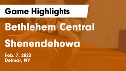 Bethlehem Central  vs Shenendehowa  Game Highlights - Feb. 7, 2023