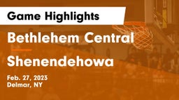 Bethlehem Central  vs Shenendehowa  Game Highlights - Feb. 27, 2023