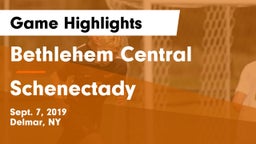 Bethlehem Central  vs Schenectady  Game Highlights - Sept. 7, 2019