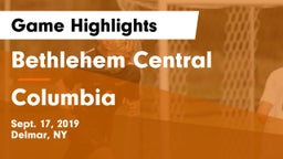 Bethlehem Central  vs Columbia  Game Highlights - Sept. 17, 2019