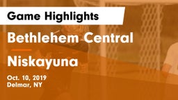 Bethlehem Central  vs Niskayuna  Game Highlights - Oct. 10, 2019