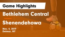 Bethlehem Central  vs Shenendehowa  Game Highlights - Nov. 4, 2019