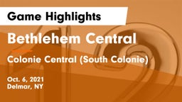 Bethlehem Central  vs Colonie Central  (South Colonie) Game Highlights - Oct. 6, 2021
