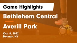 Bethlehem Central  vs Averill Park  Game Highlights - Oct. 8, 2022