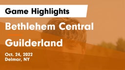 Bethlehem Central  vs Guilderland  Game Highlights - Oct. 24, 2022