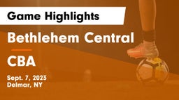 Bethlehem Central  vs CBA Game Highlights - Sept. 7, 2023