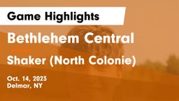 Bethlehem Central  vs Shaker  (North Colonie) Game Highlights - Oct. 14, 2023