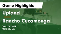 Upland  vs Rancho Cucamonga  Game Highlights - Jan. 18, 2019