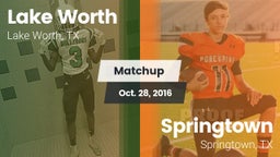 Matchup: Lake Worth High vs. Springtown  2016