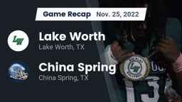 Recap: Lake Worth  vs. China Spring  2022