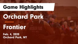 Orchard Park  vs Frontier  Game Highlights - Feb. 4, 2020