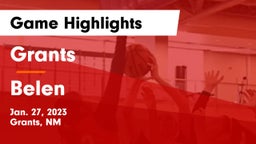 Grants  vs Belen  Game Highlights - Jan. 27, 2023