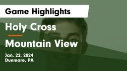 Holy Cross  vs Mountain View  Game Highlights - Jan. 22, 2024