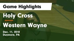 Holy Cross  vs Western Wayne  Game Highlights - Dec. 11, 2018