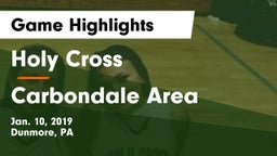 Holy Cross  vs Carbondale Area  Game Highlights - Jan. 10, 2019