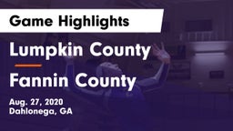 Lumpkin County  vs Fannin County  Game Highlights - Aug. 27, 2020