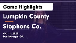 Lumpkin County  vs Stephens Co. Game Highlights - Oct. 1, 2020