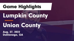 Lumpkin County  vs Union County  Game Highlights - Aug. 27, 2022