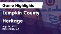 Lumpkin County  vs Heritage  Game Highlights - Aug. 26, 2023