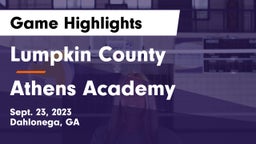 Lumpkin County  vs Athens Academy Game Highlights - Sept. 23, 2023