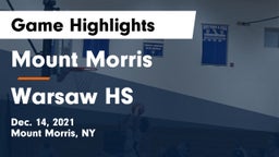 Mount Morris  vs Warsaw HS Game Highlights - Dec. 14, 2021