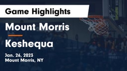 Mount Morris  vs Keshequa  Game Highlights - Jan. 26, 2023
