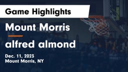 Mount Morris  vs alfred almond Game Highlights - Dec. 11, 2023