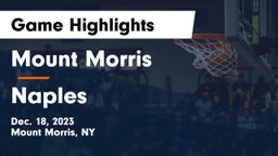 Mount Morris  vs Naples Game Highlights - Dec. 18, 2023