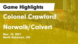 Colonel Crawford  vs Norwalk/Calvert Game Highlights - Nov. 18, 2021