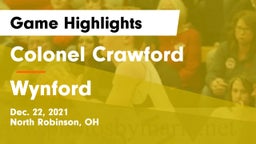 Colonel Crawford  vs Wynford  Game Highlights - Dec. 22, 2021