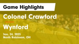 Colonel Crawford  vs Wynford  Game Highlights - Jan. 24, 2023