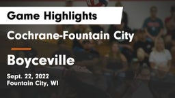 Cochrane-Fountain City  vs Boyceville  Game Highlights - Sept. 22, 2022