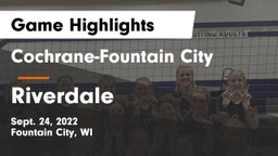 Cochrane-Fountain City  vs Riverdale  Game Highlights - Sept. 24, 2022